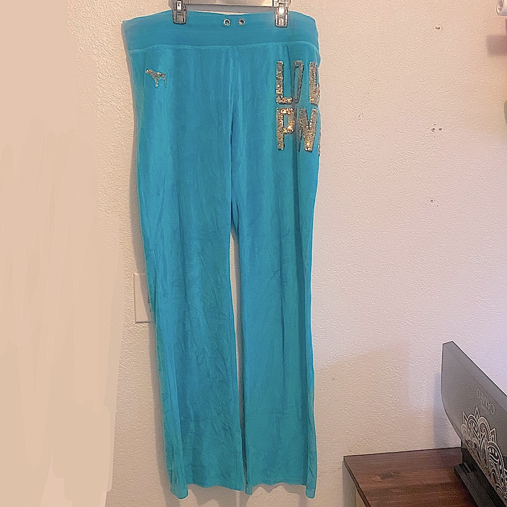 VS PINK Sequin velour pants